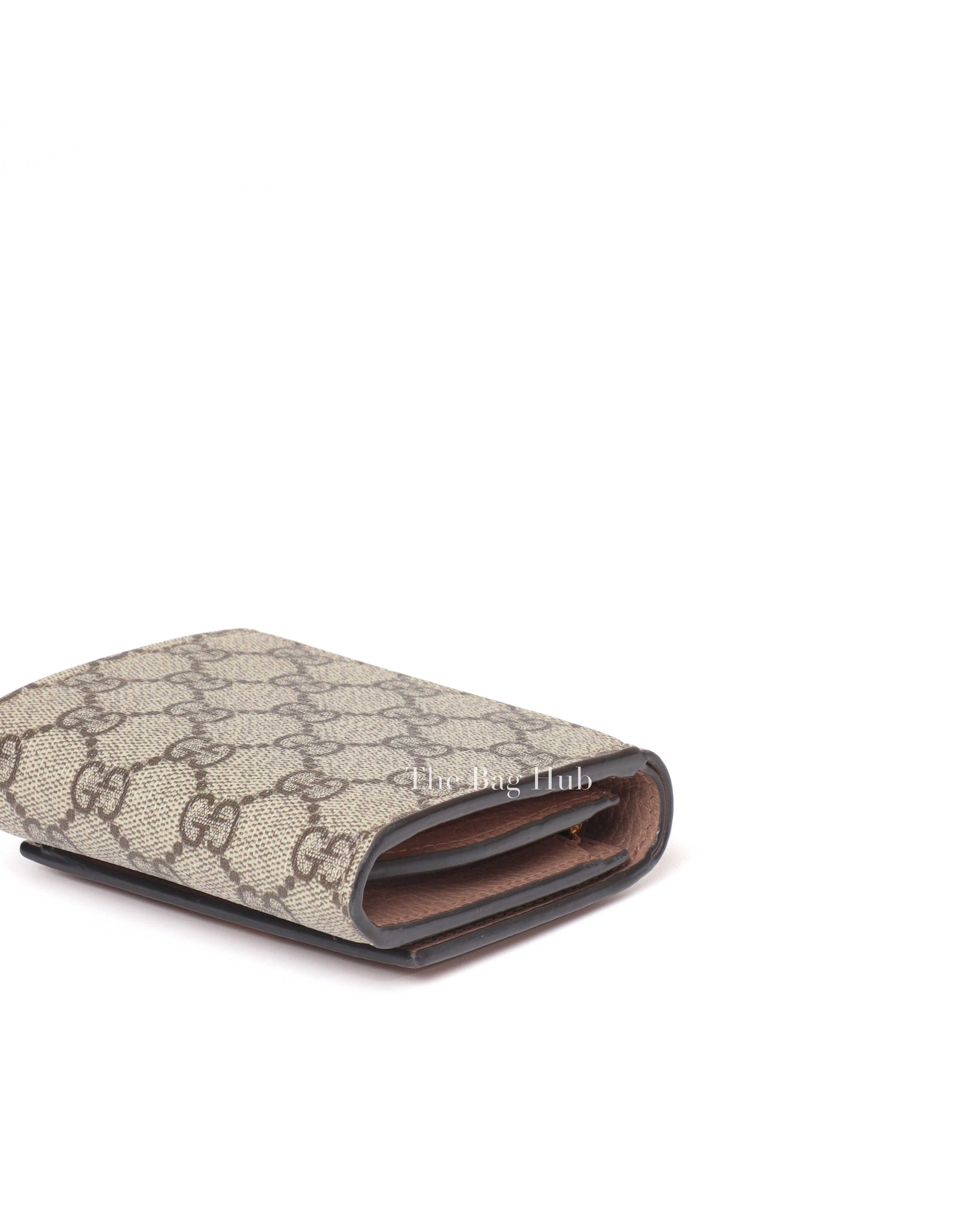 Gucci Rose/Beige Ebony GG Supreme Marmont Medium Wallet-10