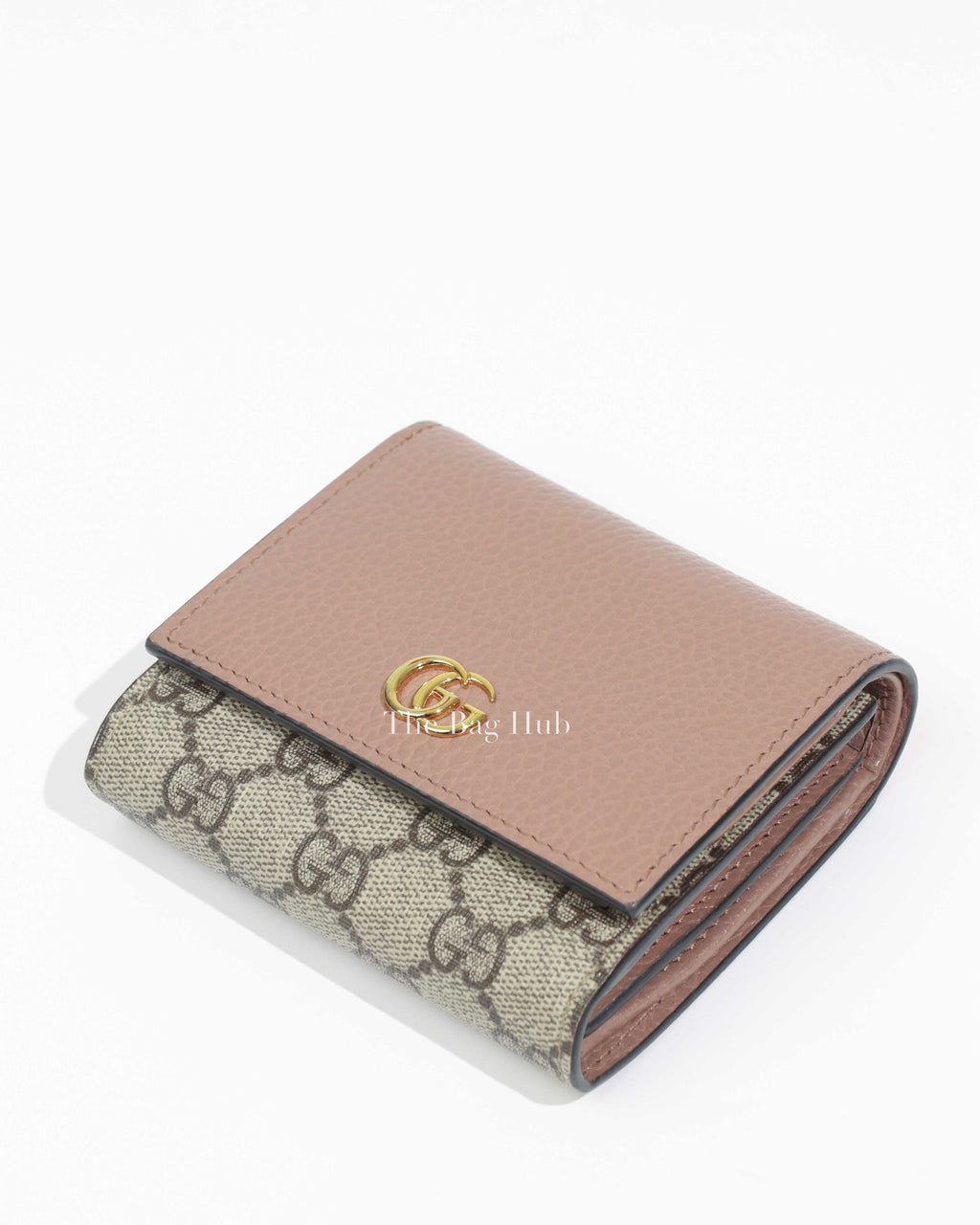 Gucci Rose/Beige Ebony GG Supreme Marmont Medium Wallet-1