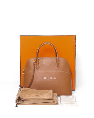 Hermes Brown Epsom Leather Bolide 35 Bag-Image-12