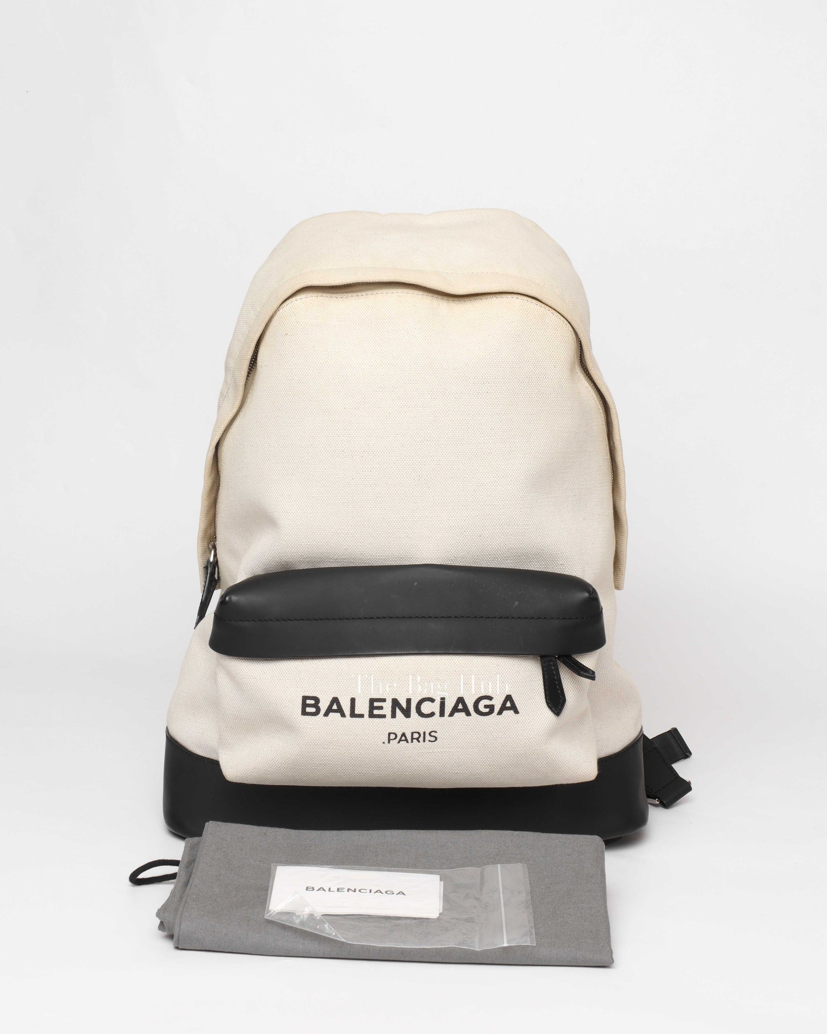 Balenciaga Black/Beige Canvas Backpack
