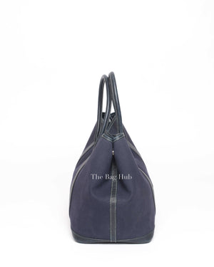 Hermes Navy Blue Canvas Garden Party 36 Bag