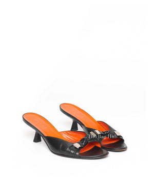 Gucci Black Leather Sandals Size 6.5 B-Image-6