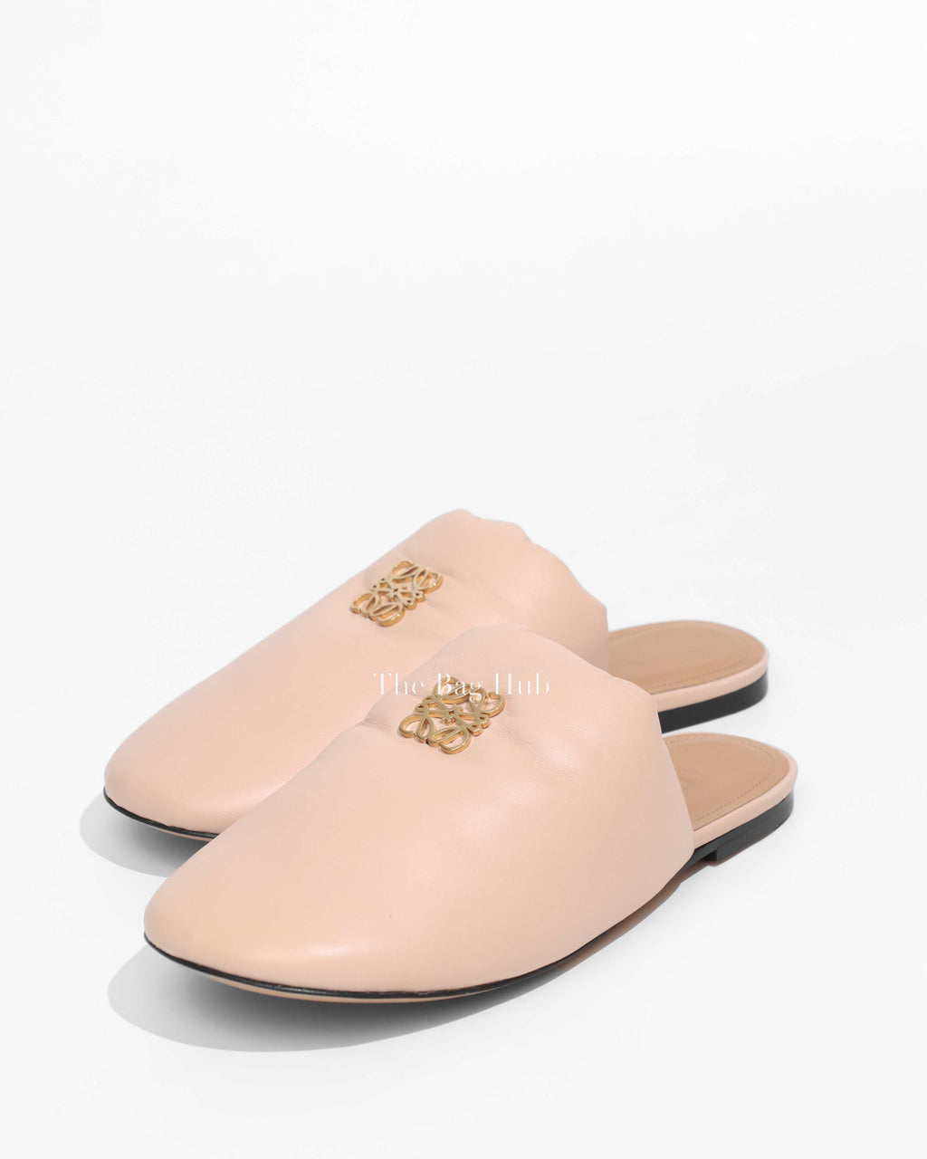 Loewe Nude Padded Anagram Logo Slip On Mules Size 37