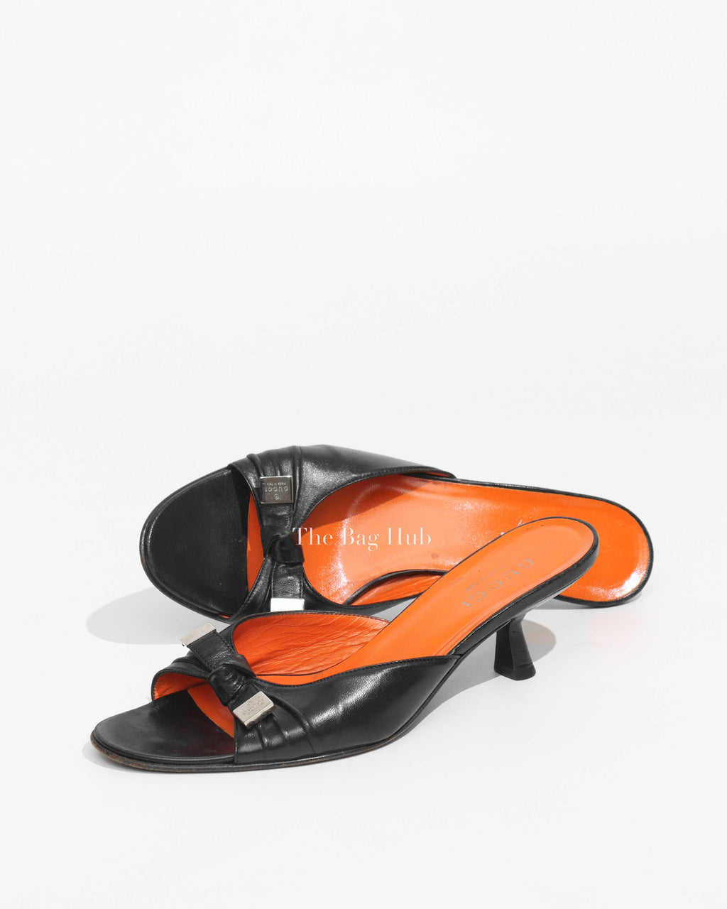 Gucci Black Leather Sandals Size 6.5 B-Image-1