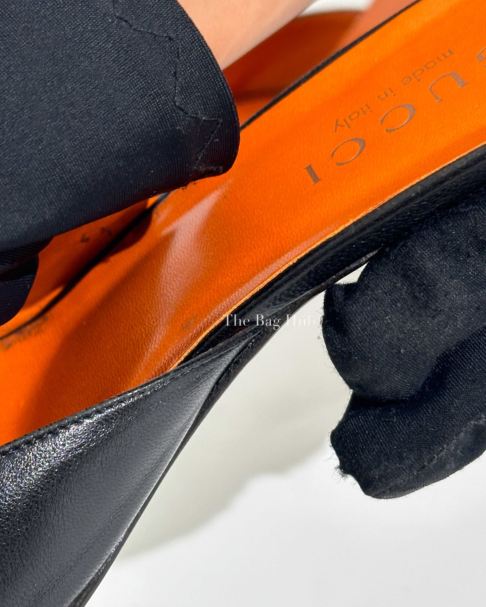 Gucci Black Leather Sandals Size 6.5 B-Image-16