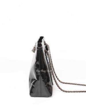 Chanel Black CC Chain Patent Leather Shoulder Bag-Image-5