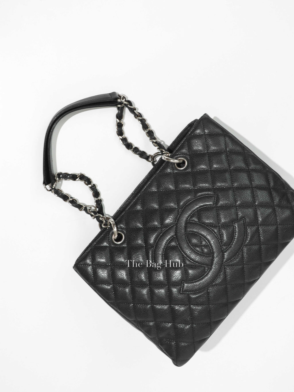 Chanel Black Caviar Leather GST Bag SHW-Image-1