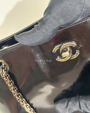 Chanel Black CC Chain Patent Leather Shoulder Bag-Image-14