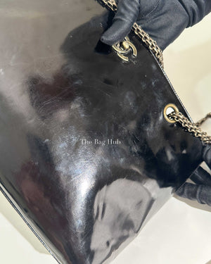 Chanel Black CC Chain Patent Leather Shoulder Bag-Image-15
