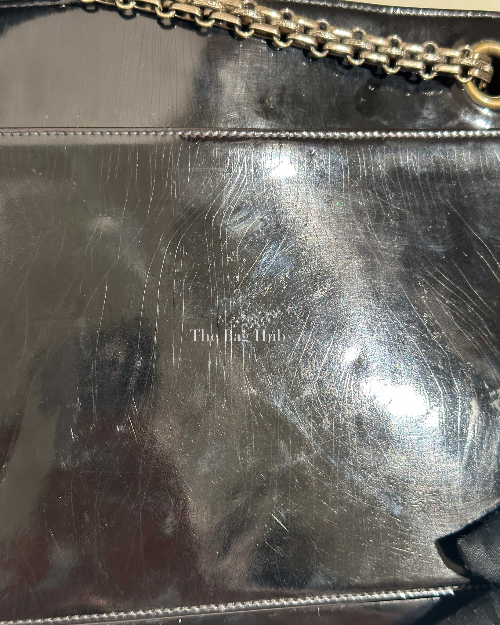Chanel Black CC Chain Patent Leather Shoulder Bag-Image-21