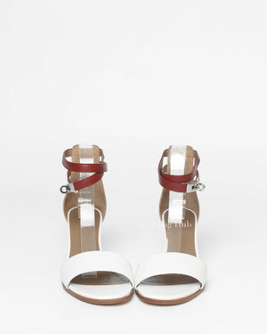 Hermes White Manege Sandals Size 41-Image-2