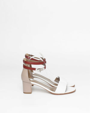 Hermes White Manege Sandals Size 41-Image-4