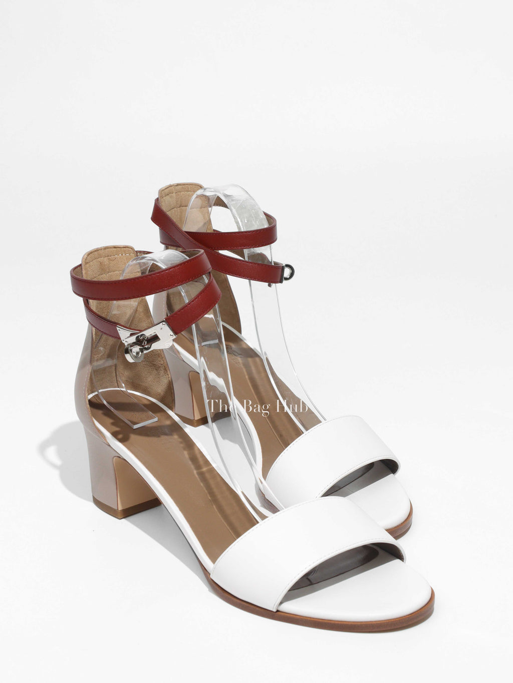Hermes White Manege Sandals Size 41-Image-1