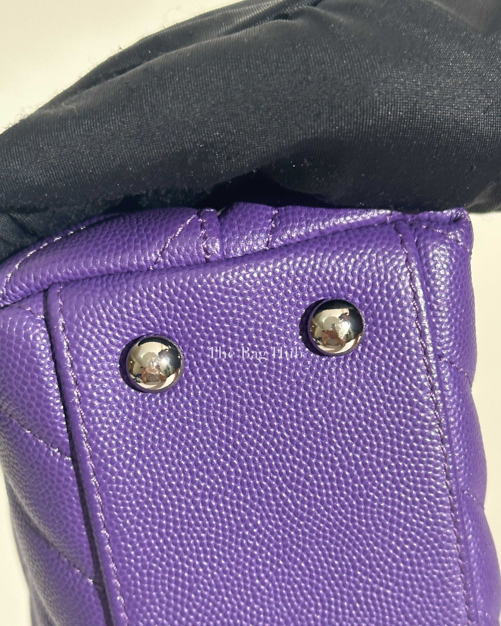 Chanel Purple Caviar Mini Coco Handle Bag SHW