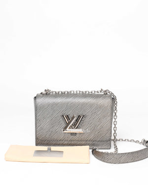 Louis Vuitton Black/Silver Epi Leather MM Twist Bag