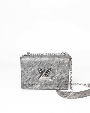 Louis Vuitton Black/Silver Epi Leather MM Twist Bag