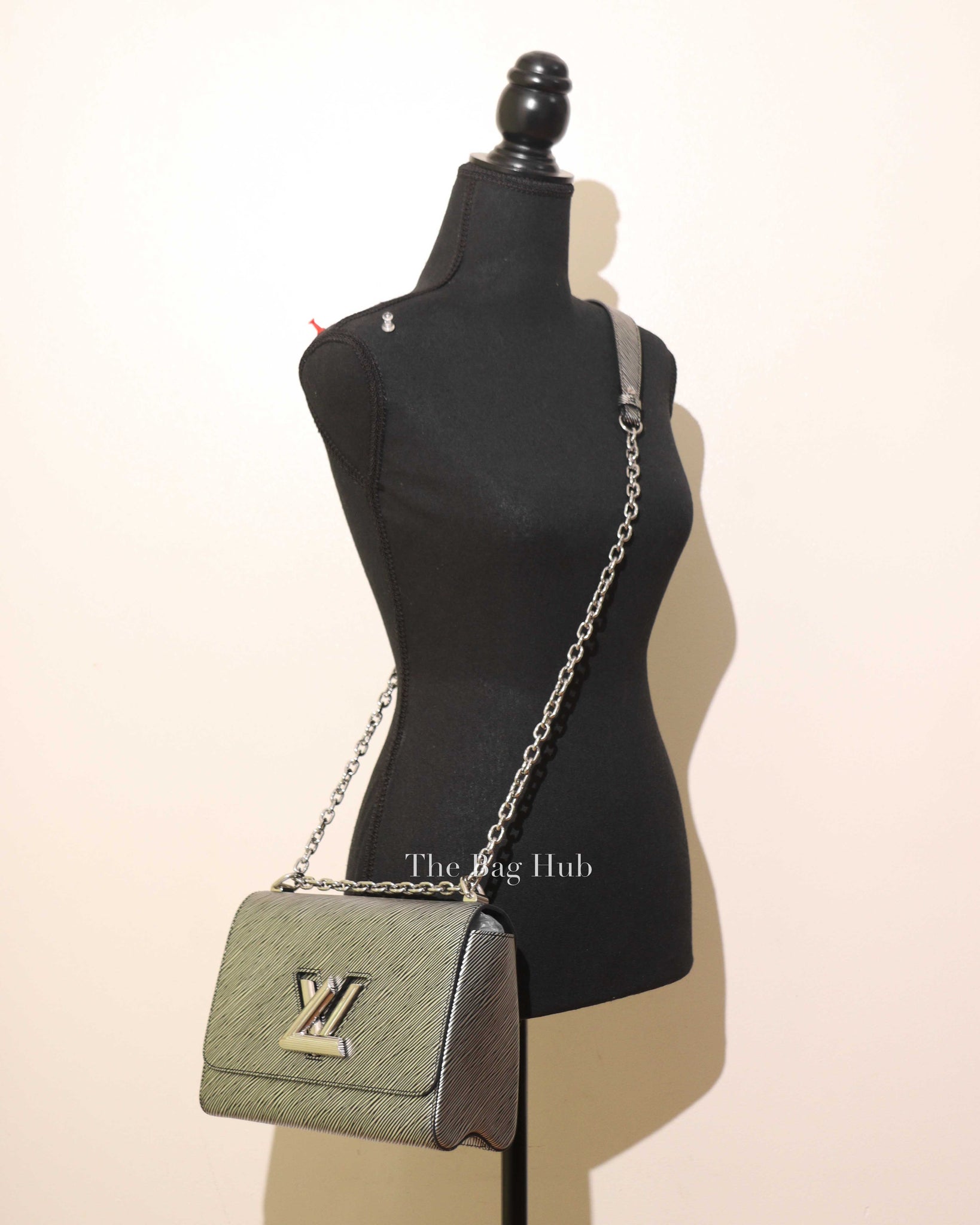 Louis Vuitton Black/Silver Epi Leather MM Twist Bag