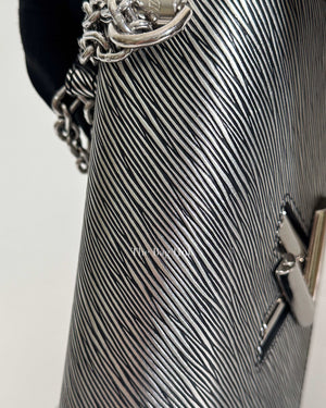 Louis Vuitton Black/Silver Epi Leather MM Twist Bag