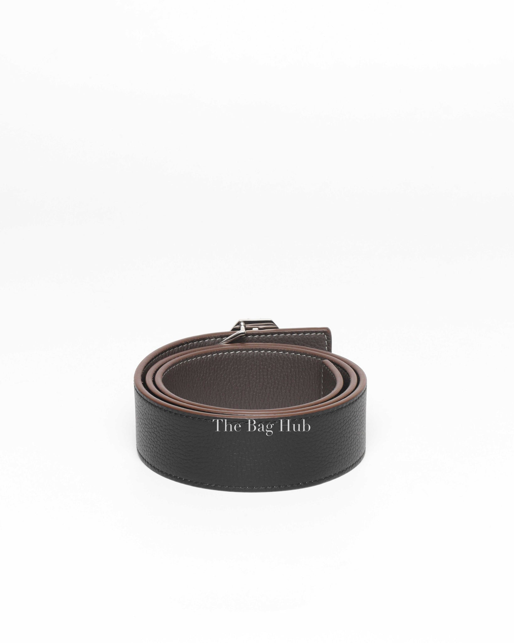 Christian Dior Black/Brown CD Initiales Reversible Belt 85/34