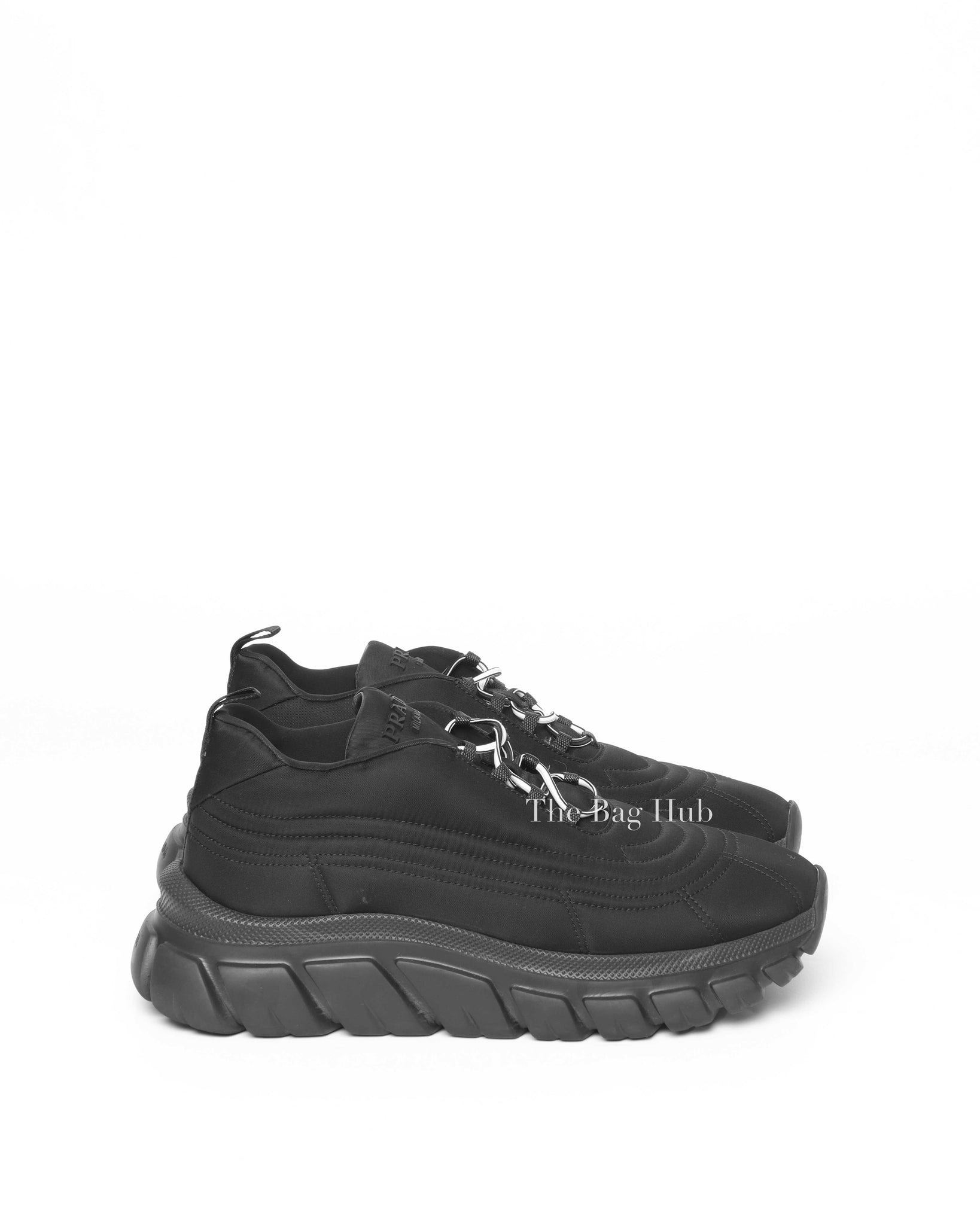 Prada Black Re-Nylon Rush Garbardine Sneaker Size 38
