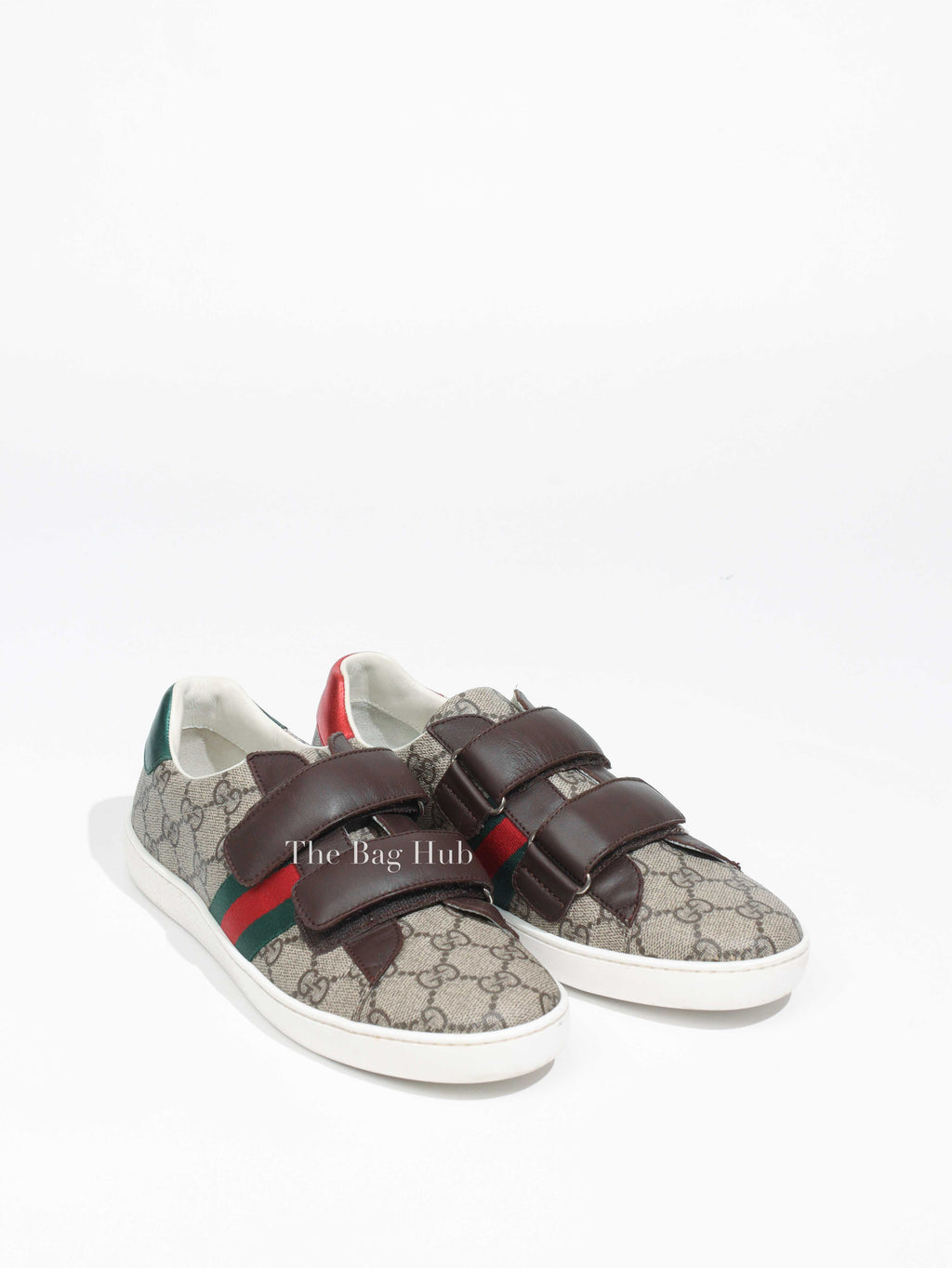 Gucci Beige/Ebony GG Supreme Ace Web Sneakers Size 37-1