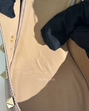 Valentino Garavani Poudre Leather Rockstud half d’orsay Slingback Size 38 - 10
