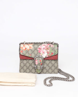 Gucci Floral Monogram GG Supreme Dionysus Shoulder Chain Bag