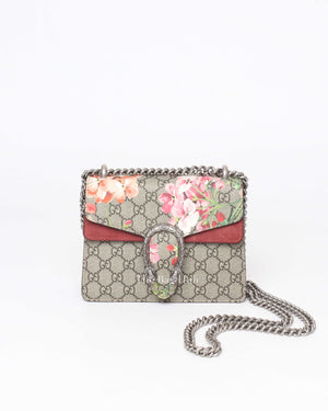 Gucci Floral Monogram GG Supreme Dionysus Shoulder Chain Bag