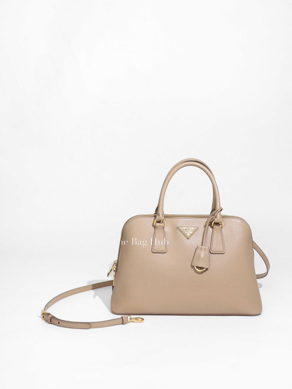 Prada Sabbia Saffiano Leather Top Handle Bag BL0837-1