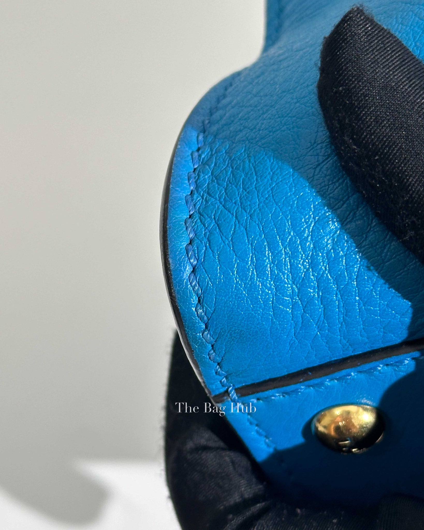 Fendi Blue Smooth Leather Peekabo Medium Bag