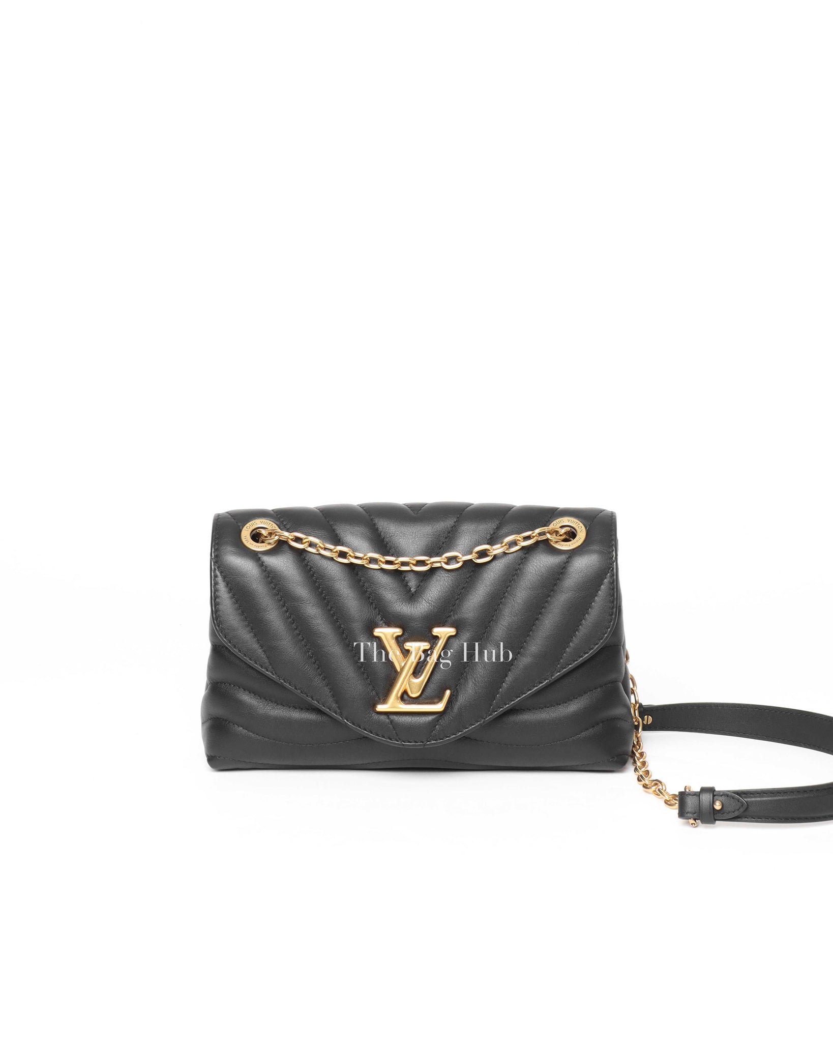 Louis Vuitton Black Quilted Calf Leather New Wave Chain MM Bag