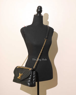 Louis Vuitton Black Quilted Calf Leather New Wave Chain MM Bag
