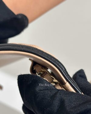 Chanel Beige/Black Caviar Quilted CC Filigree WOC GHW