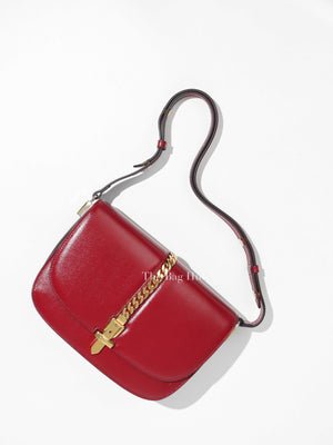 Gucci Red Leather Sylvie 1969 Small Shoulder Bag