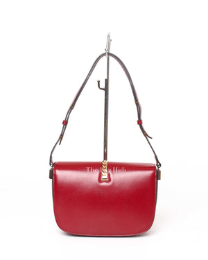 Gucci Red Leather Sylvie 1969 Small Shoulder Bag