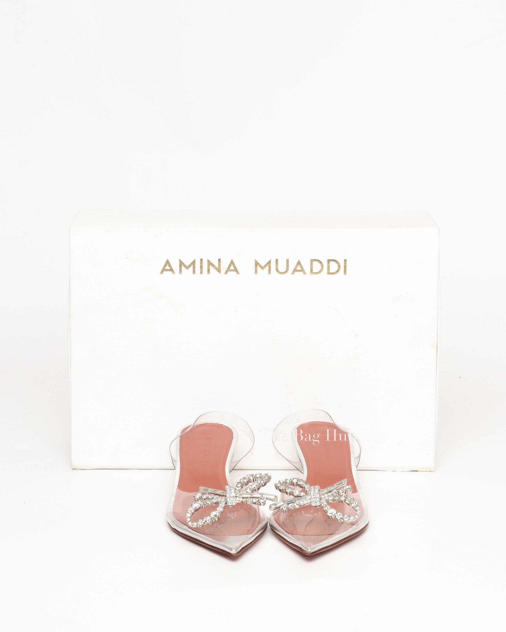Amina Muaddi Rosie Embellished PVC Pumps Size 35