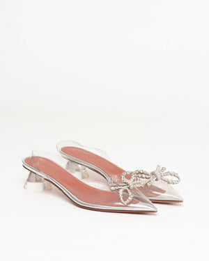Amina Muaddi Rosie Embellished PVC Pumps Size 35