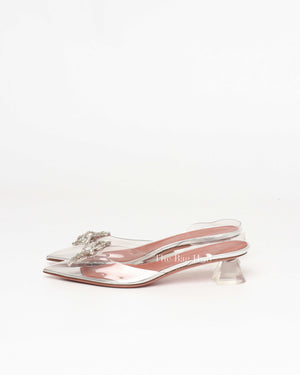 Amina Muaddi Rosie Embellished PVC Pumps Size 35