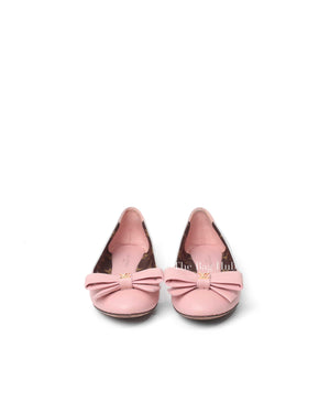 Louis Vuitton Pink Leather Popi Flats Size 35
