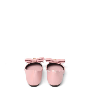 Louis Vuitton Pink Leather Popi Flats Size 35