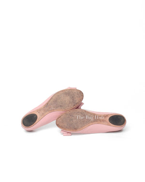 Louis Vuitton Pink Leather Popi Flats Size 35