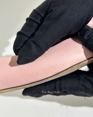 Louis Vuitton Pink Leather Popi Flats Size 35