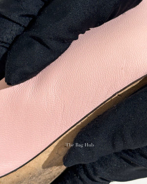 Louis Vuitton Pink Leather Popi Flats Size 35