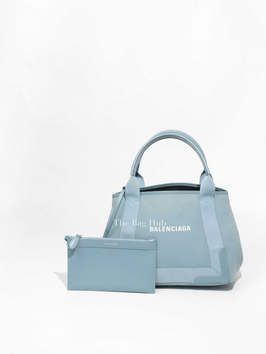Balenciaga Power Blue Canvas/Leather Small Cabas Tote Bag