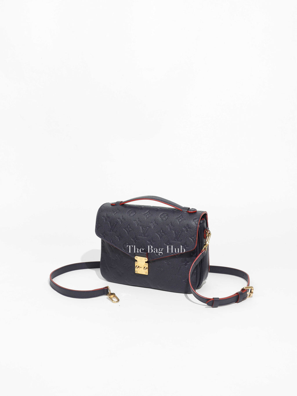 Louis Vuitton Blue Marine Rouge Empereinte Leather Pochette Metis Bag