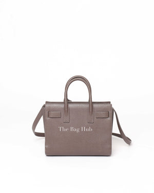 Saint Laurent Gray Grained Leather Nano Sac De Jour Bag