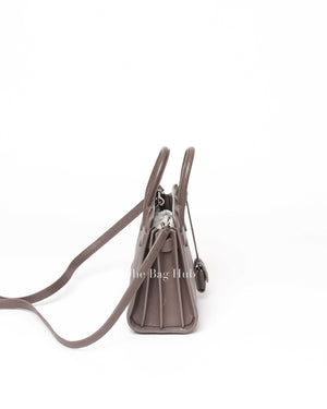 Saint Laurent Gray Grained Leather Nano Sac De Jour Bag