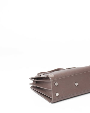 Saint Laurent Gray Grained Leather Nano Sac De Jour Bag