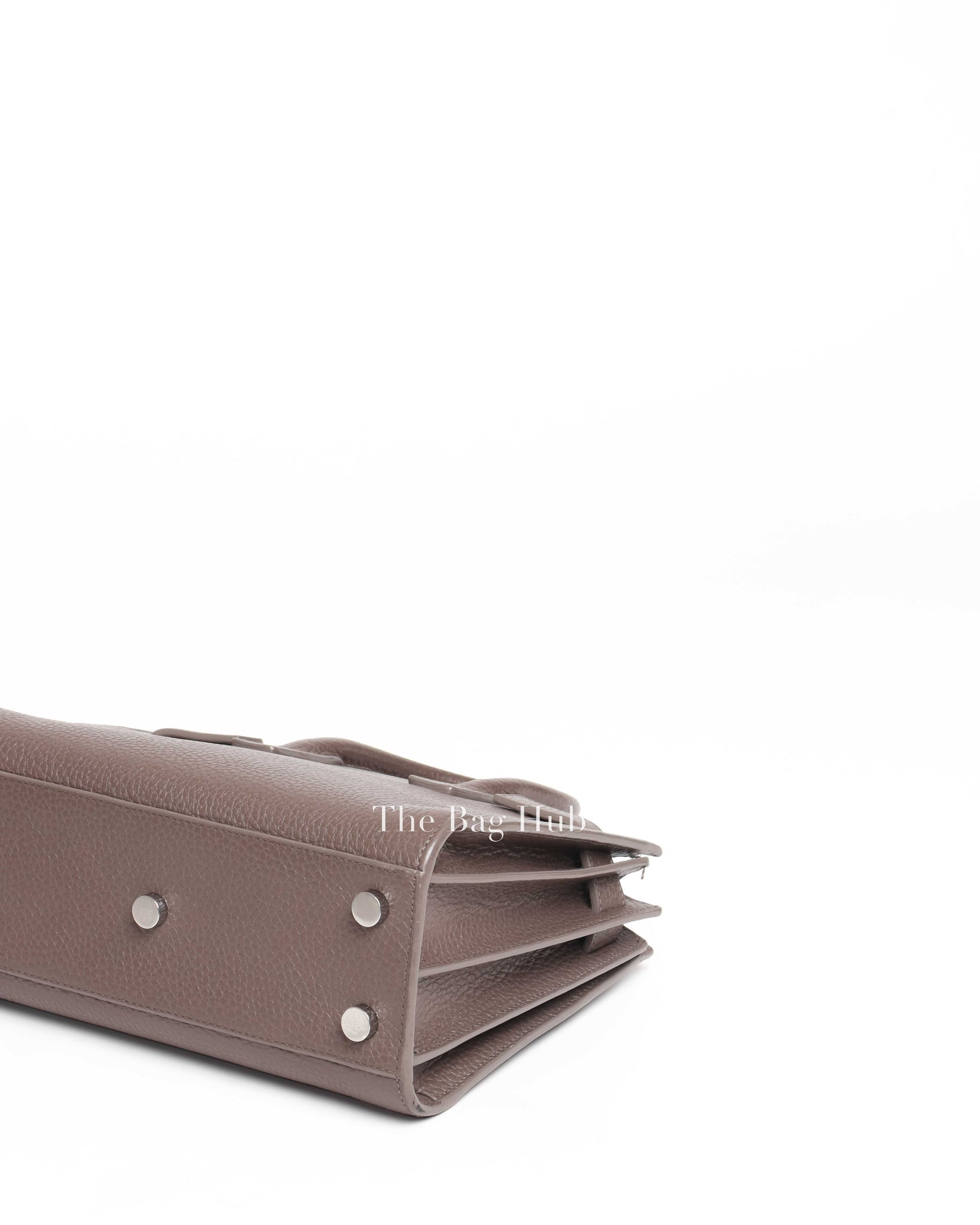 Saint Laurent Gray Grained Leather Nano Sac De Jour Bag