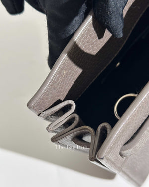 Saint Laurent Gray Grained Leather Nano Sac De Jour Bag